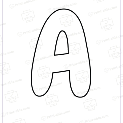 Bubble Letter A Printable Free Download