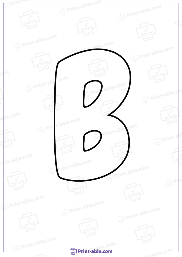 Bubble Letter B Printable