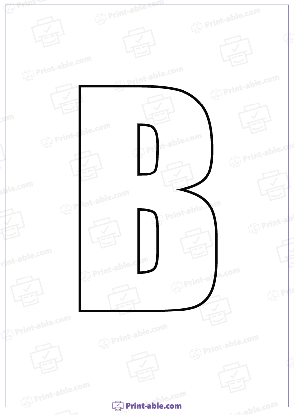 Bubble Letter B Printable