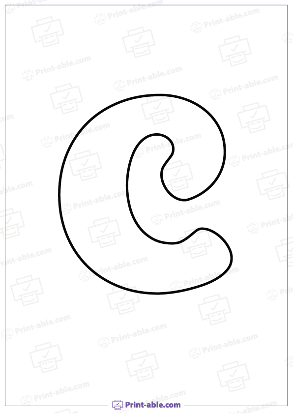 Bubble Letter C Printable