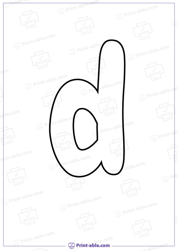 Bubble Letter D Printable Free Download