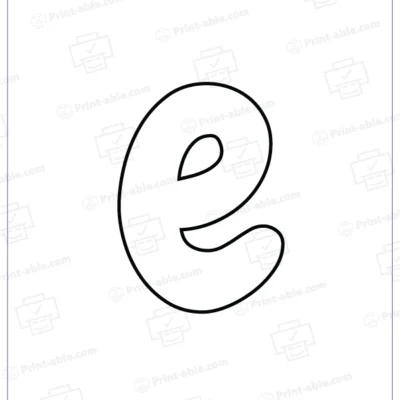 Bubble Letter E Free Download