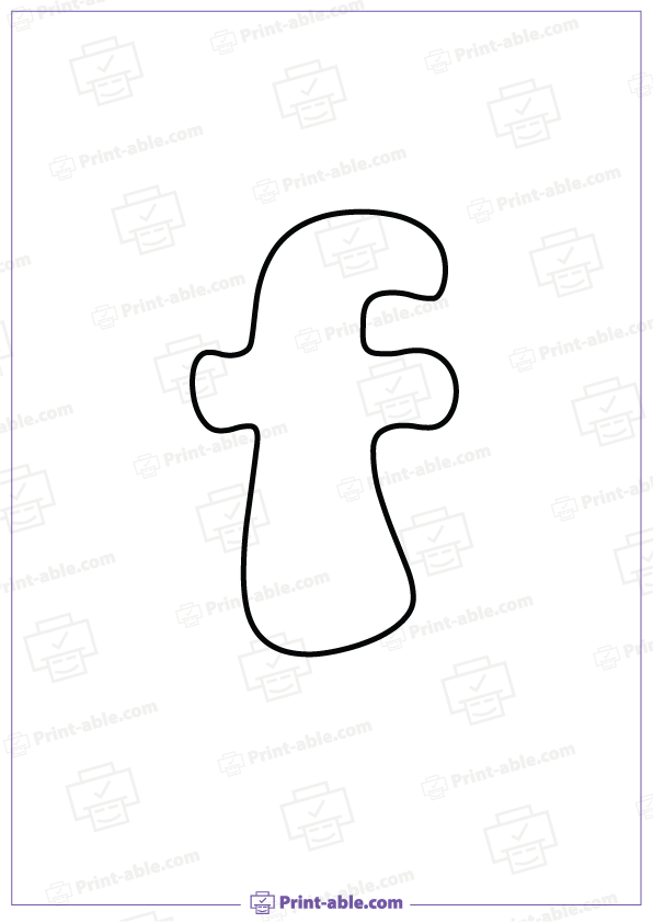 Bubble Letter F Printable Free Download