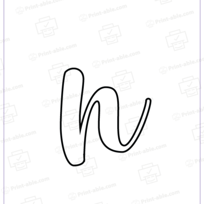 bubble letter N printable free download
