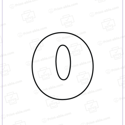 bubble letter O printable free download