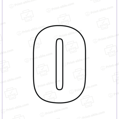 bubble letter O printable free download