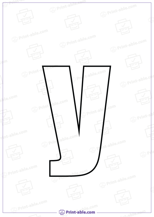 Bubble Letter Y Printable Free Download