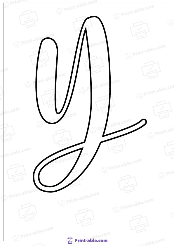 Bubble Letter Y Printable Free Download