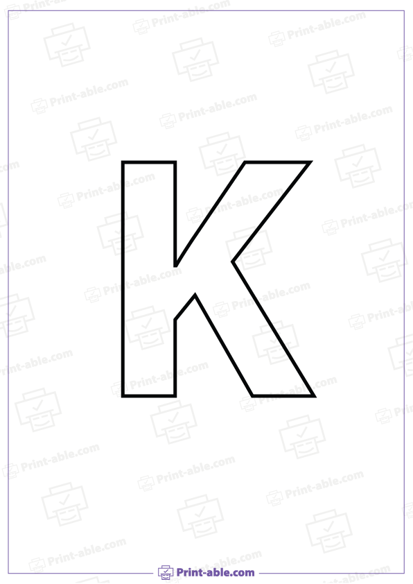 Letter K Printable Worksheet
