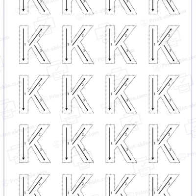 Letter K printable free download
