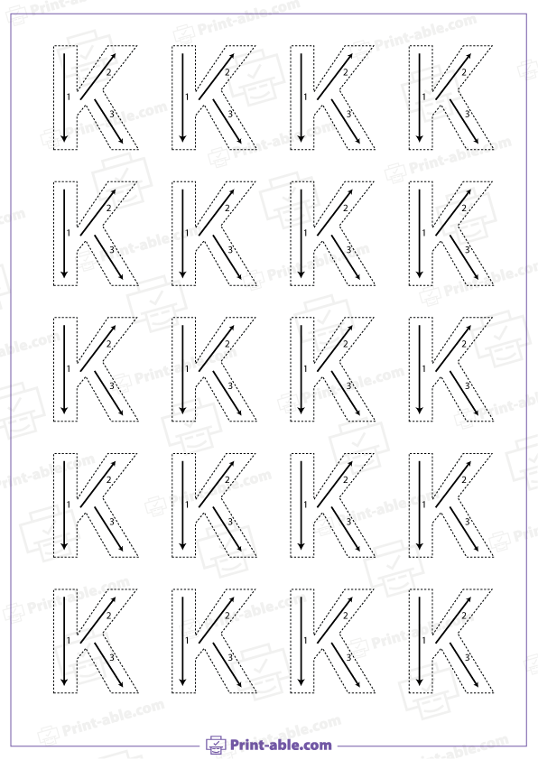 Letter K Printable Worksheet
