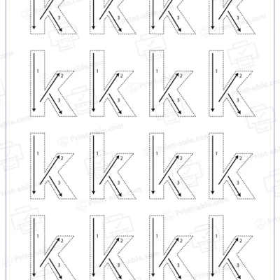 Letter K printable free download