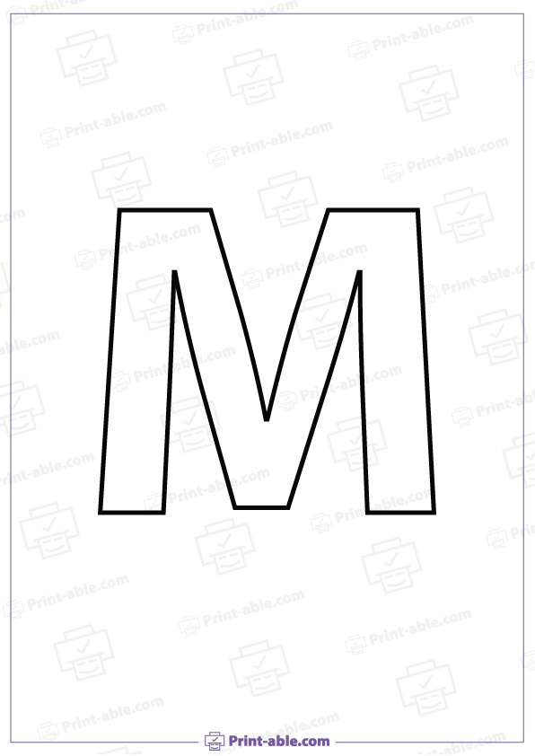 Letter M Printable Worksheet Free Download