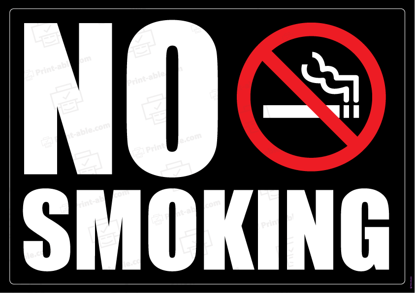No Smoking Sign Printable