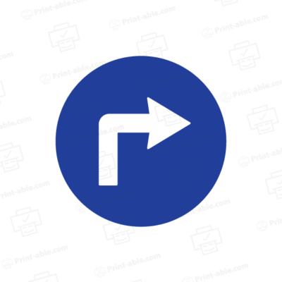 Turn Right Sign Printable
