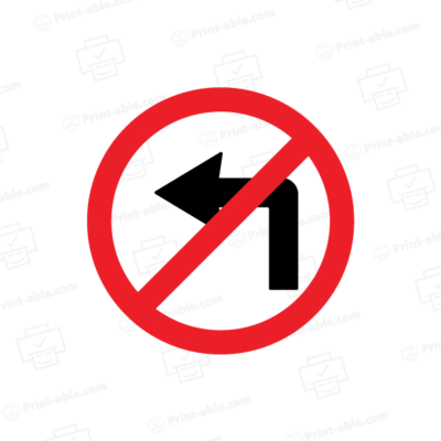 No Left Turn Sign Printable