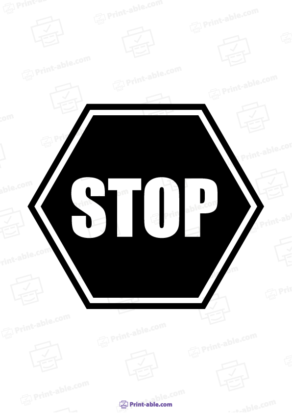 Stop Sign Printable