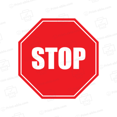 Stop sign printable free download