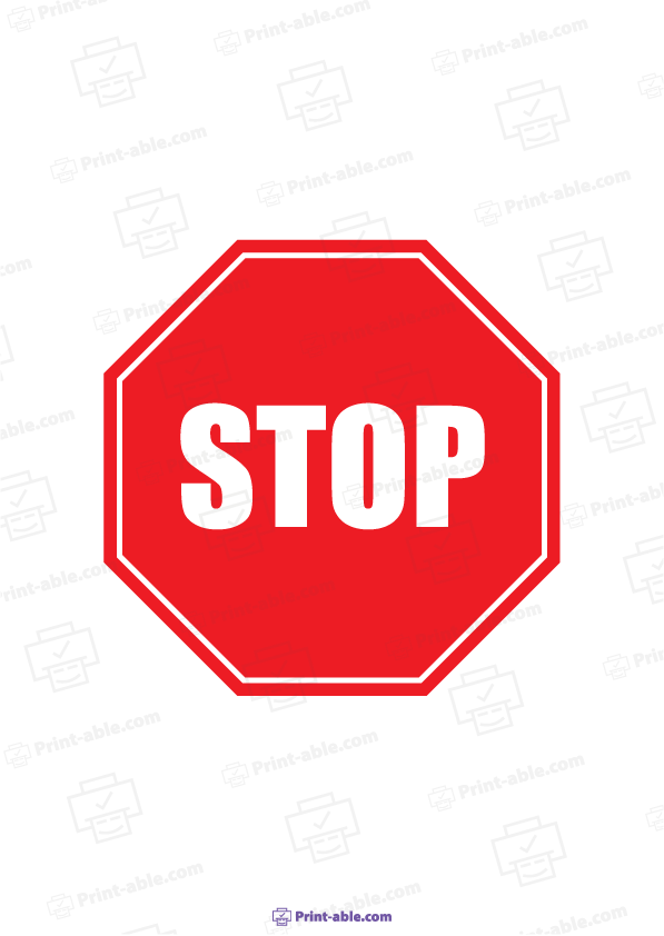 Stop Sign Printable