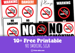 No smoking sign printable free download