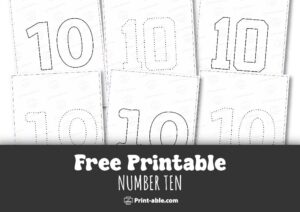 Number Ten Printable Free Download