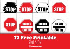 Stop sign printable free download