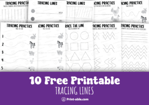 Tracing lines worksheets free download