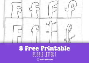 bubble letter f free download