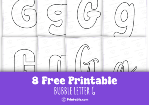 bubble letter g free download