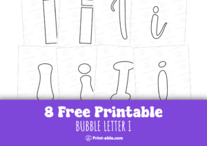 bubble letter i free download