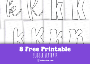 bubble letter k free download