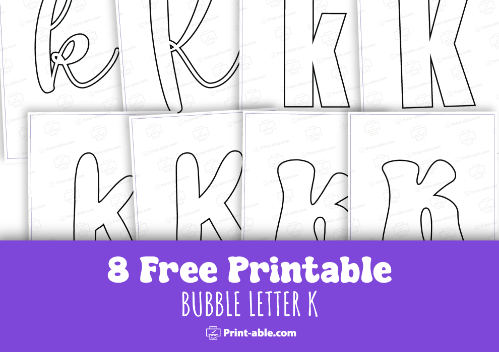 bubble letter k free download