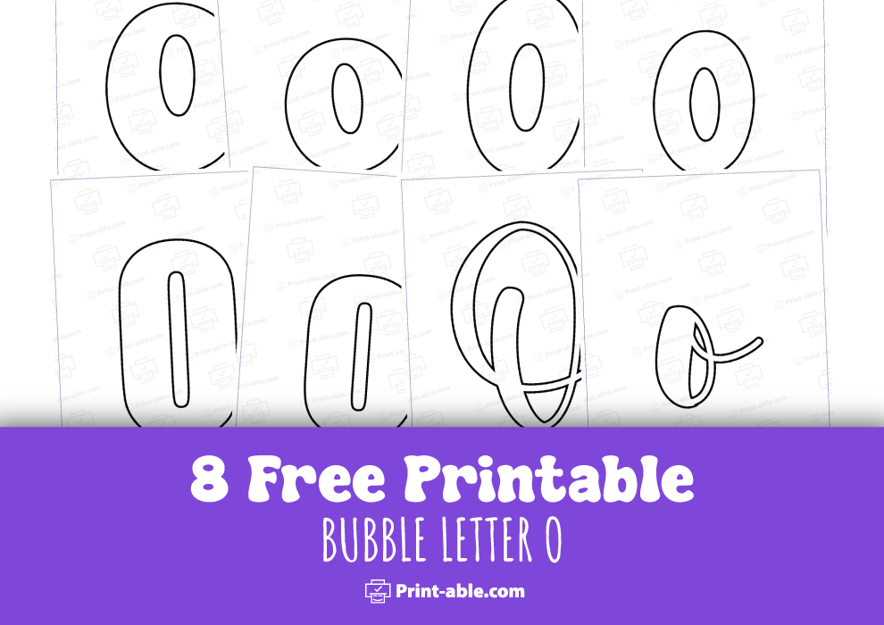 bubble letter o free download