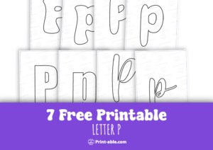 bubble letter p free download