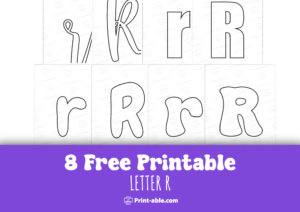 bubble letter r free download