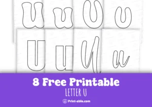 bubble letter u free download