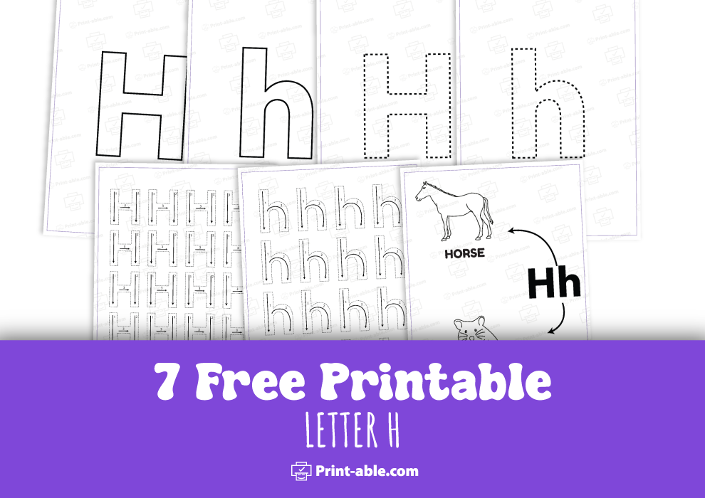 letter h printable free download