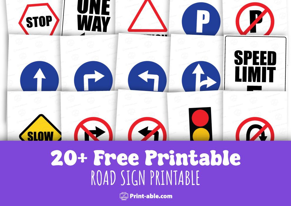 road sign printable free download