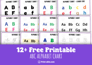 ABC Alphabet Chart Printable free download