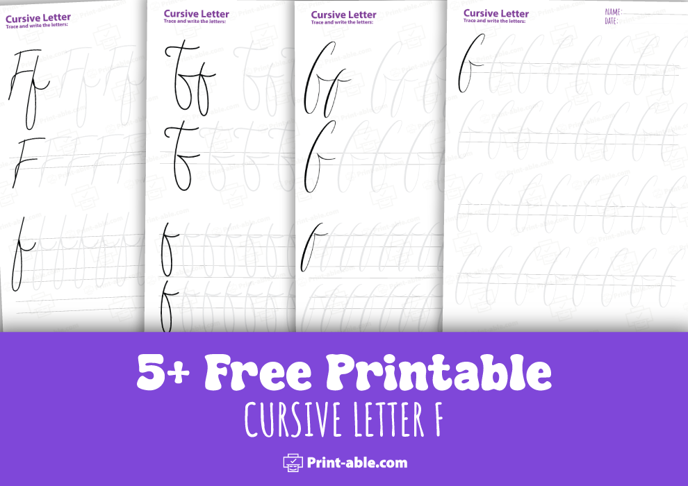 Cursive letter f free download