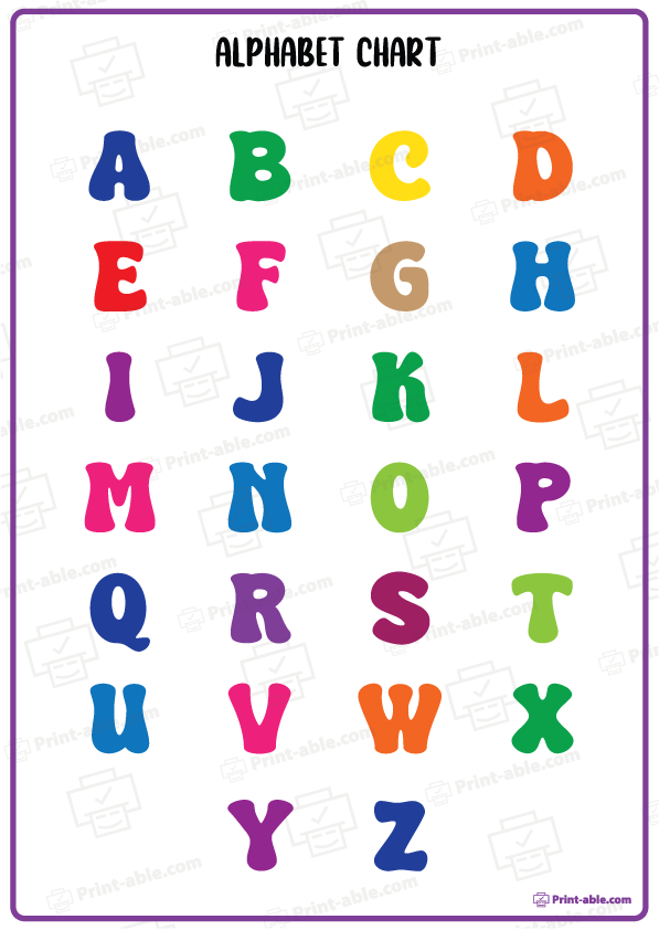 ABC Chart Alphabet Printable Free Download