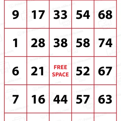 bingo cards printable free download