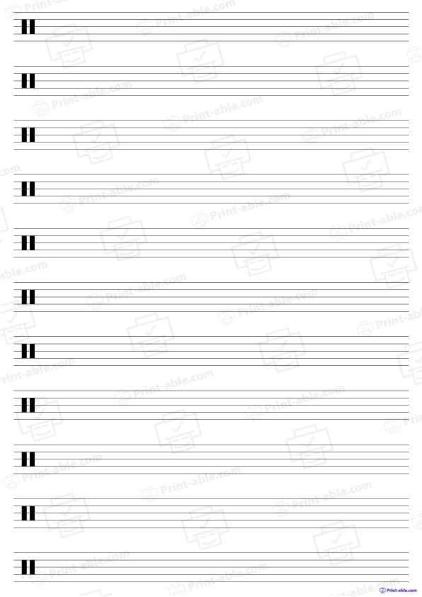 Printable Blank Sheet Music