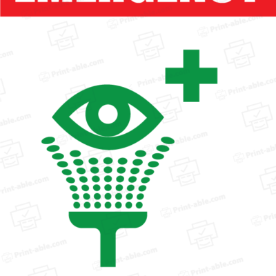 Eye wash station sign printable