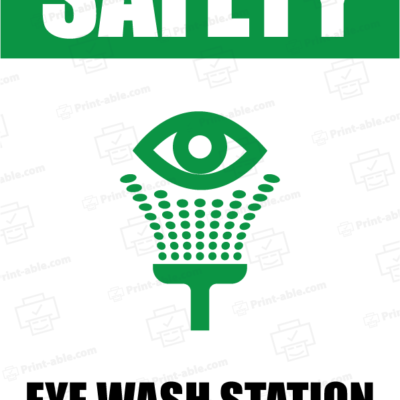 Eye wash station sign printable