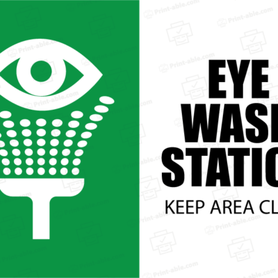 Eye wash station sign printable