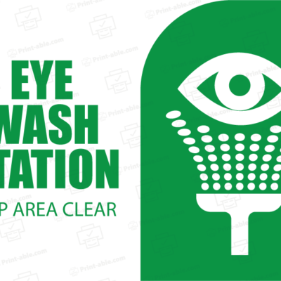 Eye wash station sign printable