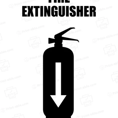 fire extinguisher sign printable free download