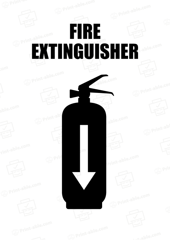 fire extinguisher sign printable free download