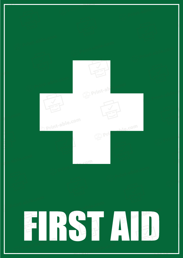 First Aid Sign Printable Free Download